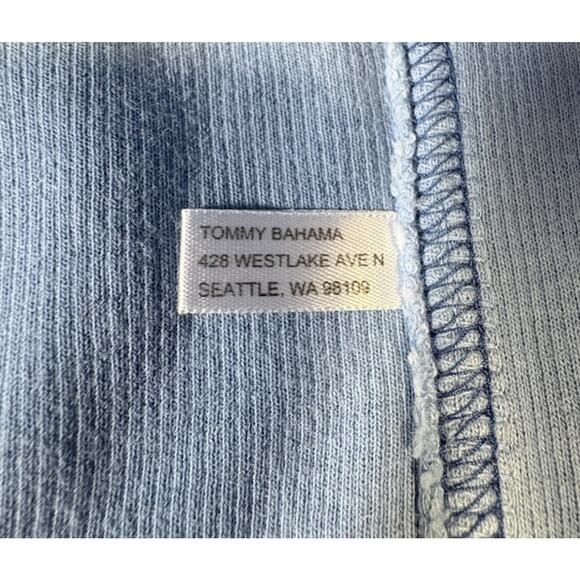 Tommy Bahama RELAX Collection Light Blue Quarter Zip-Pullover 3XL/3TG TR21966 - Picture 10 of 12